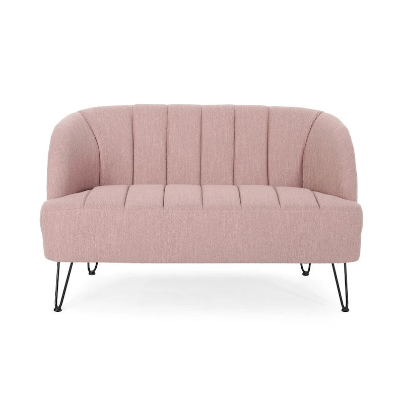 Lupine Modern Fabric Loveseat with Hairpin Legs by Christopher Knight Home 21