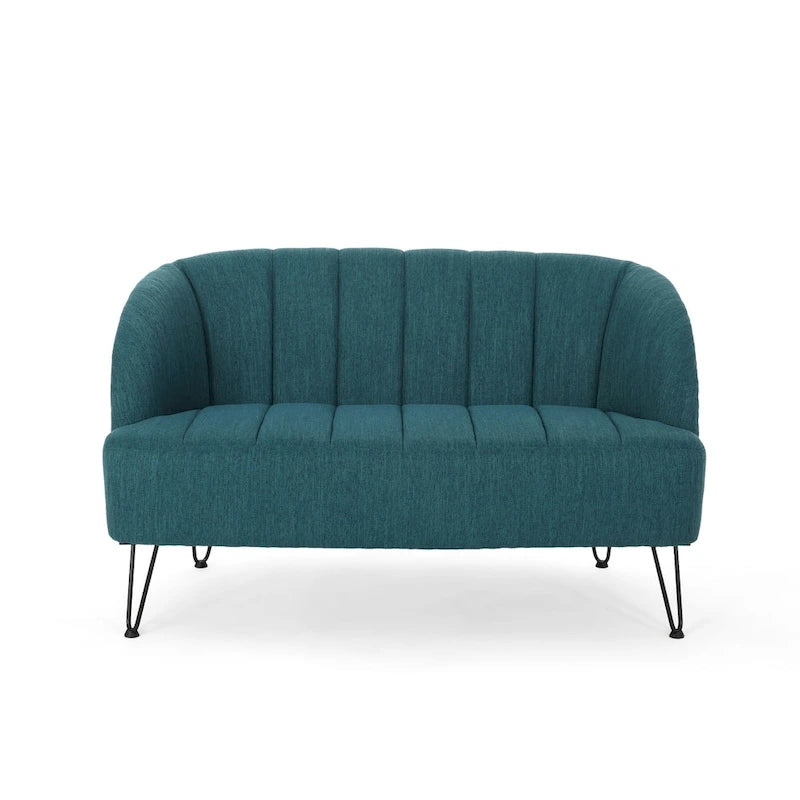 Lupine Modern Fabric Loveseat with Hairpin Legs by Christopher Knight Home 22