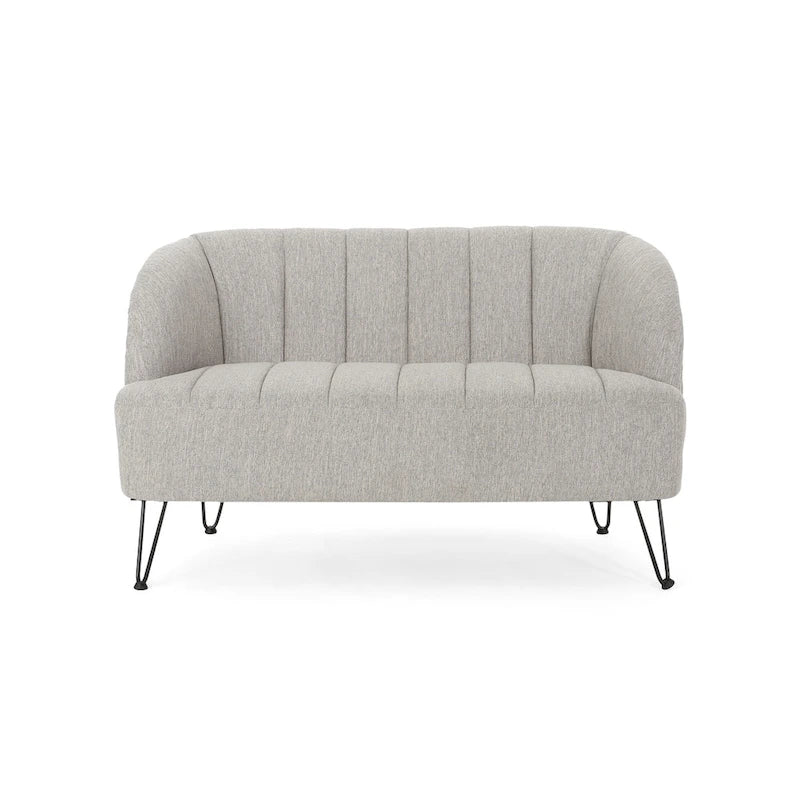 Lupine Modern Fabric Loveseat with Hairpin Legs by Christopher Knight Home 23