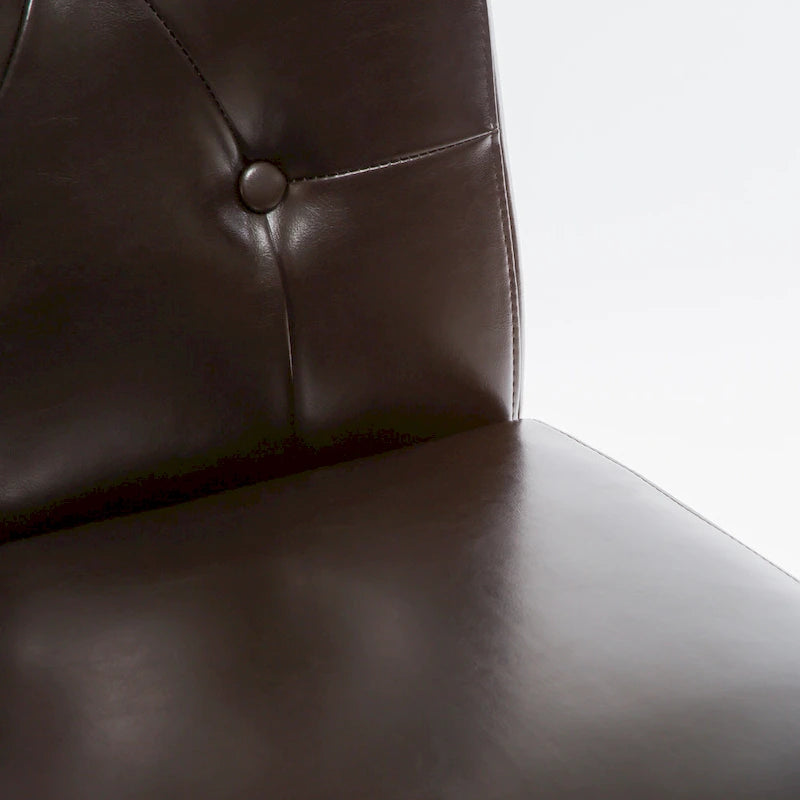 Taylor Brown Bonded Leather Dining Chair (Set of 2) by Christopher Knight Home 3