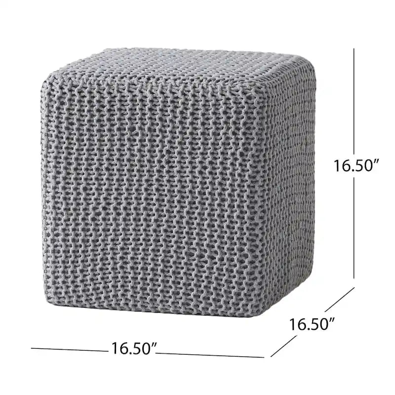 Tessie Knitted Foot Stool by Christopher Knight Home 16