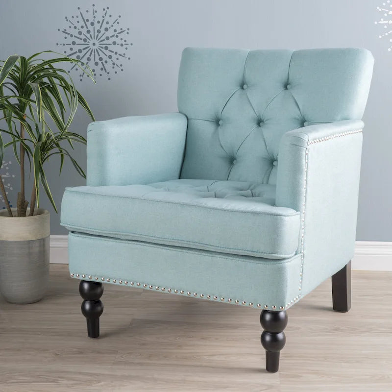 Malone Tufted Back Fabric Club Chair by Christopher Knight Home - 28.00 L x 29.50 W x 33.50 H 3