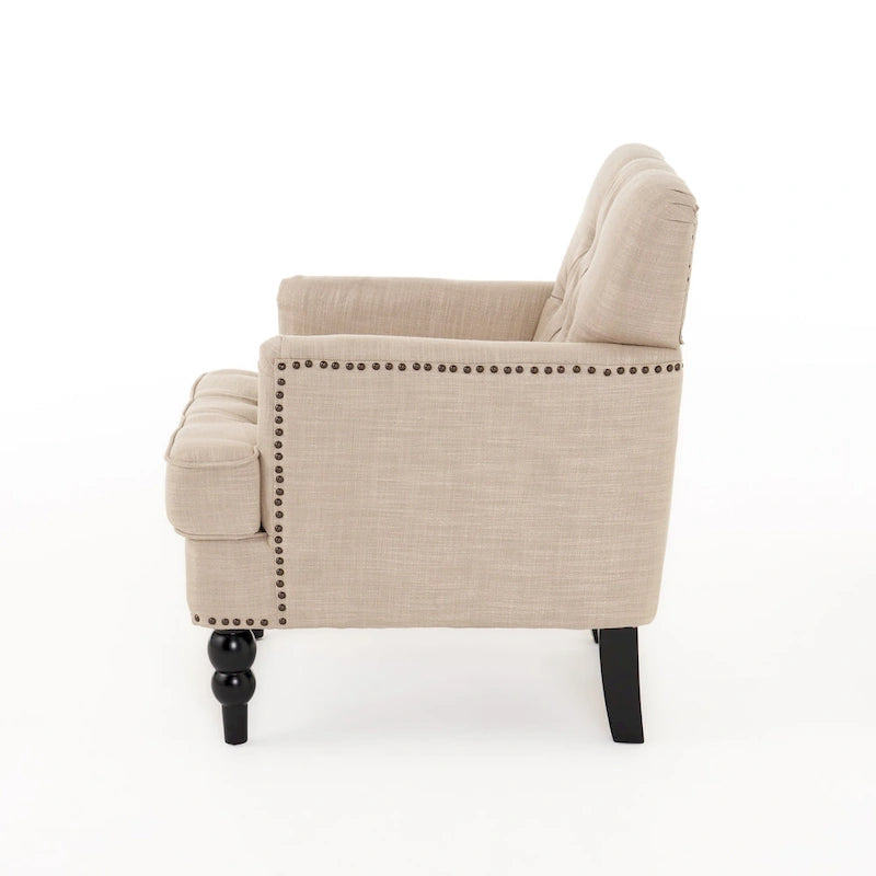 Malone Tufted Back Fabric Club Chair by Christopher Knight Home - 28.00 L x 29.50 W x 33.50 H 10