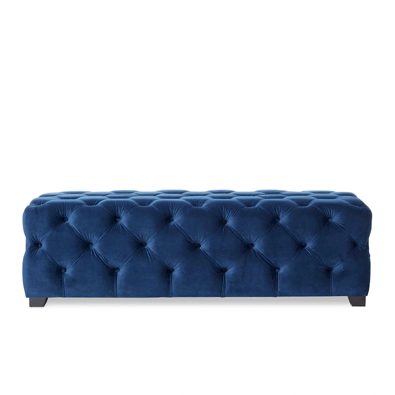 Piper Glam Tufted Velvet Ottoman Bench by Christopher Knight Home 3