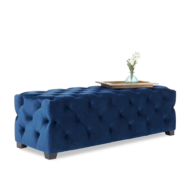 Piper Glam Tufted Velvet Ottoman Bench by Christopher Knight Home 5