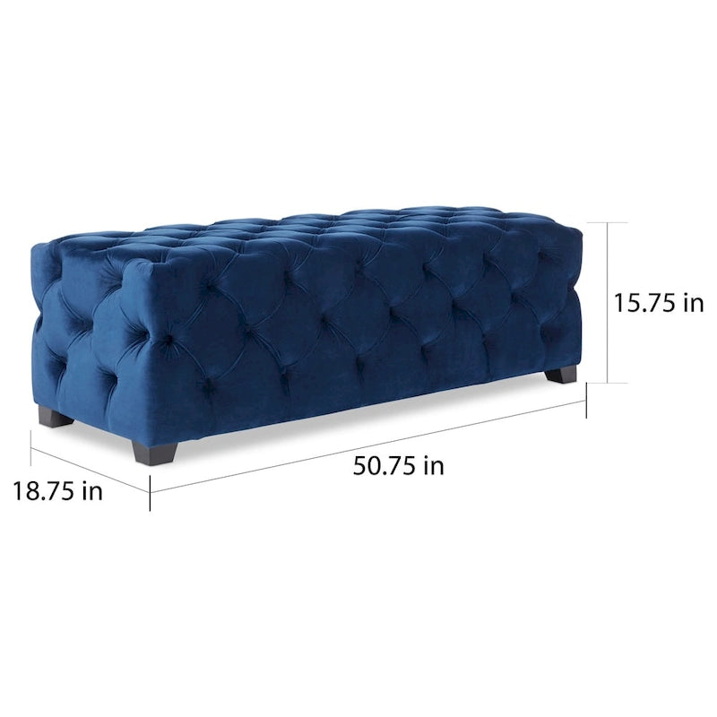 Piper Glam Tufted Velvet Ottoman Bench by Christopher Knight Home 7