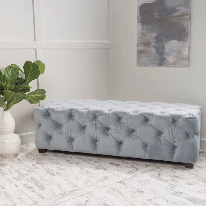 Piper Glam Tufted Velvet Ottoman Bench by Christopher Knight Home 9