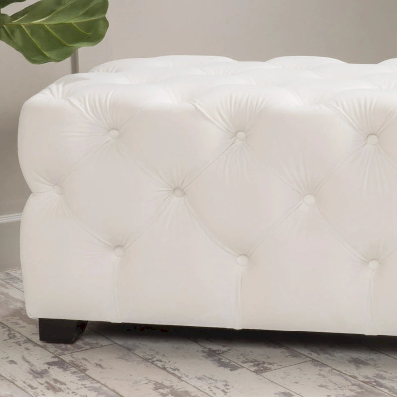 Piper Glam Tufted Velvet Ottoman Bench by Christopher Knight Home 17