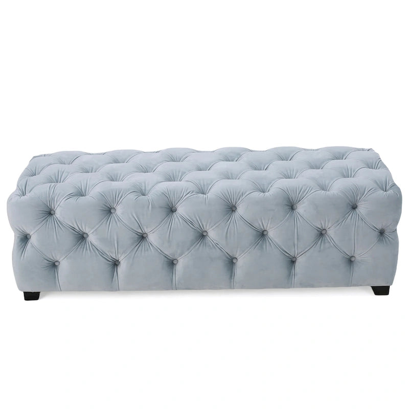 Piper Glam Tufted Velvet Ottoman Bench by Christopher Knight Home 20