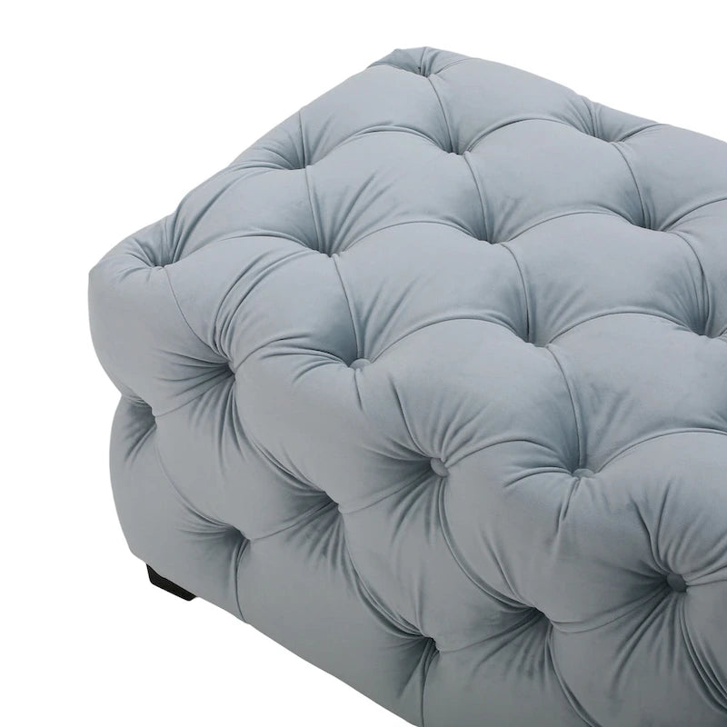 Piper Glam Tufted Velvet Ottoman Bench by Christopher Knight Home 25