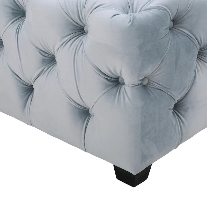 Piper Glam Tufted Velvet Ottoman Bench by Christopher Knight Home 26