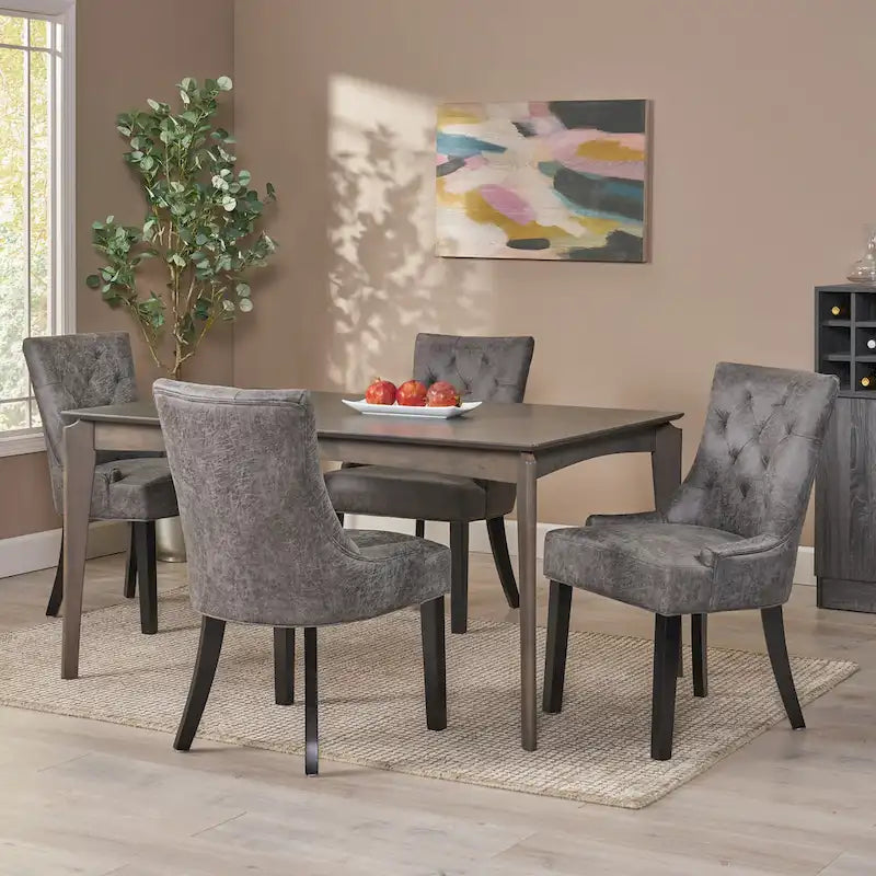 Hayden Contemporary Tufted Dining Chair (Set of 4) by Christopher Knight Home 9