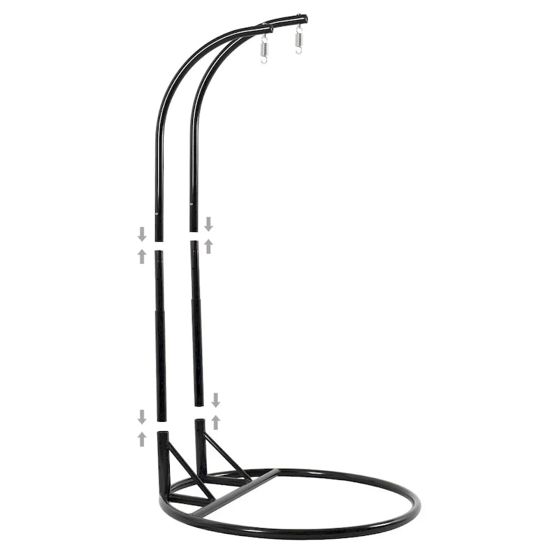 LeisureMod 2 Person Hanging Egg Chair with Stand - Outdoor/Indoor Rattan Wicker Patio Swing Hammock Lounger with Cushions 31
