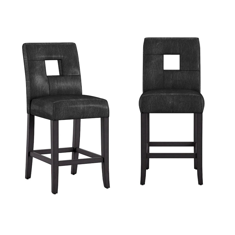 Sgabelli alti da bancone Brda Keyhole con schienale alto (set da 2) - Sgabello 11
