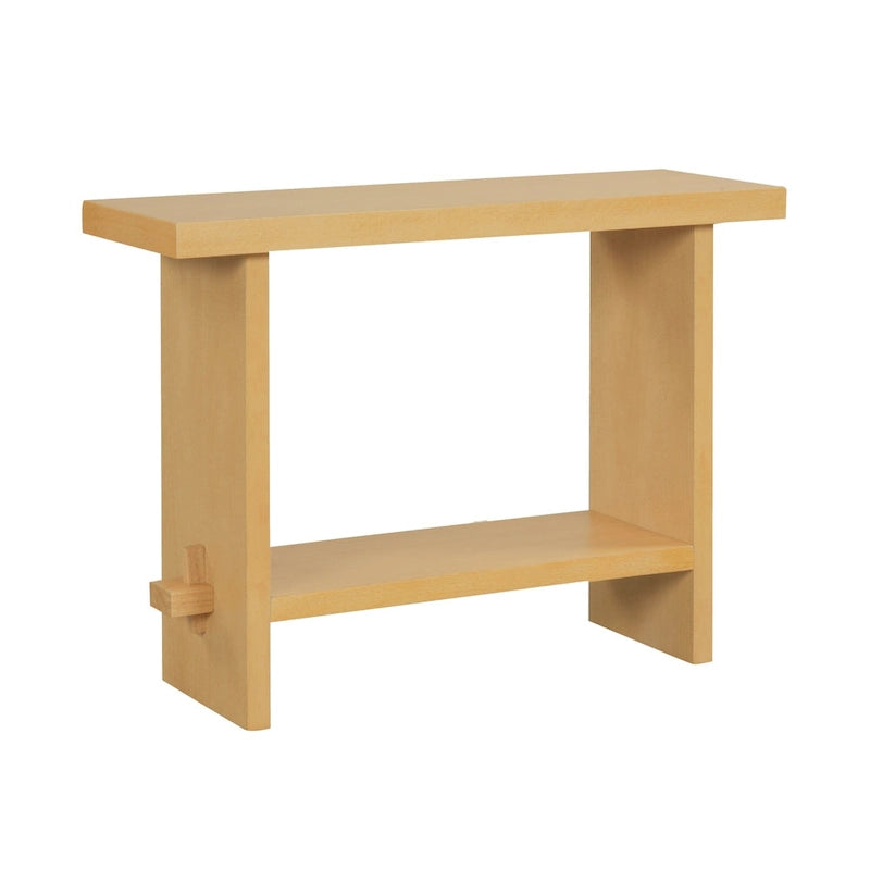 Nathan James Virgo Farmhouse 2-Tier Console Table in Wire-Brushed Wood Finish 14