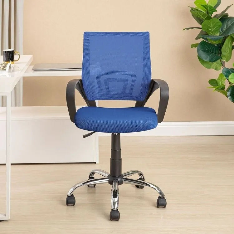 Ergonomic Breathable Mesh Office Chair  Adjustable Design with Lumbar Support and Enhanced Mobility with 360 Swivel Wheels 50