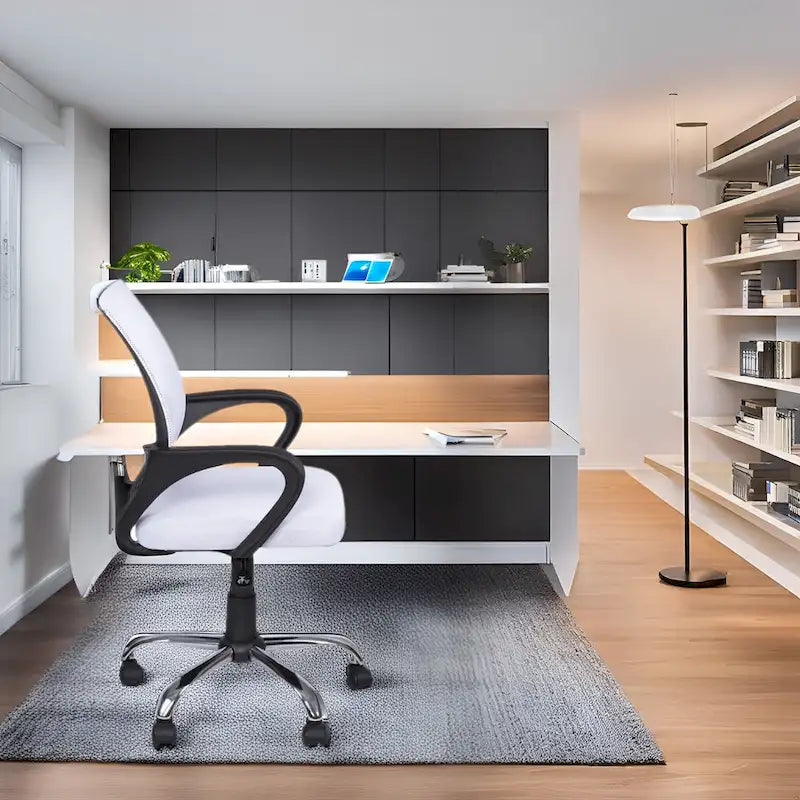 Ergonomic Breathable Mesh Office Chair  Adjustable Design with Lumbar Support and Enhanced Mobility with 360 Swivel Wheels 40