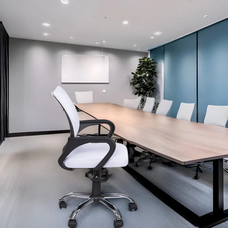Ergonomic Breathable Mesh Office Chair  Adjustable Design with Lumbar Support and Enhanced Mobility with 360 Swivel Wheels 42