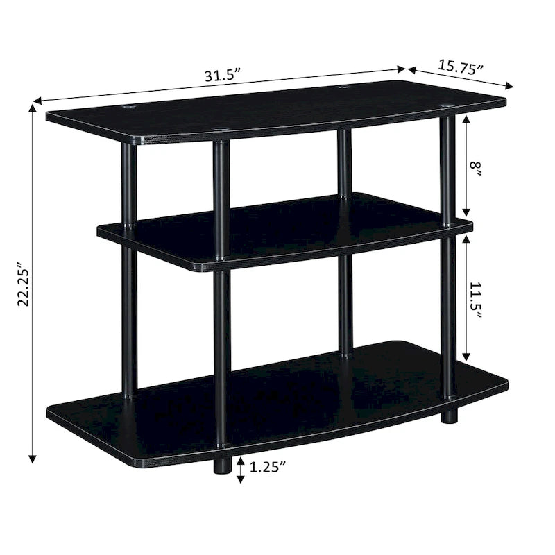 Convenience Concepts Designs2Go No Tools 3 Tier TV Stand 4