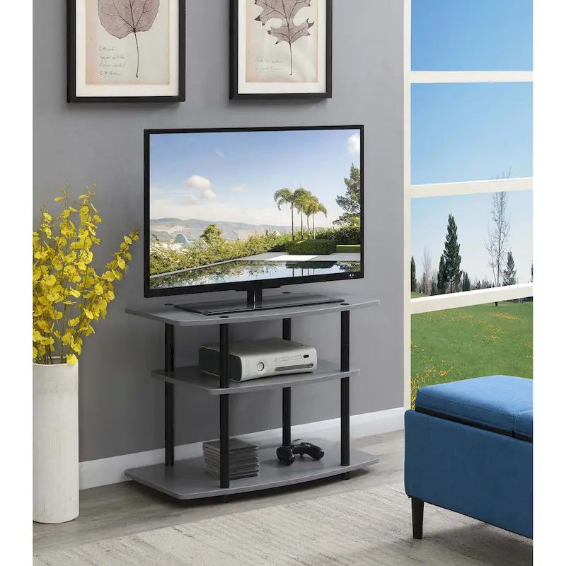 Convenience Concepts Designs2Go No Tools 3 Tier TV Stand 6