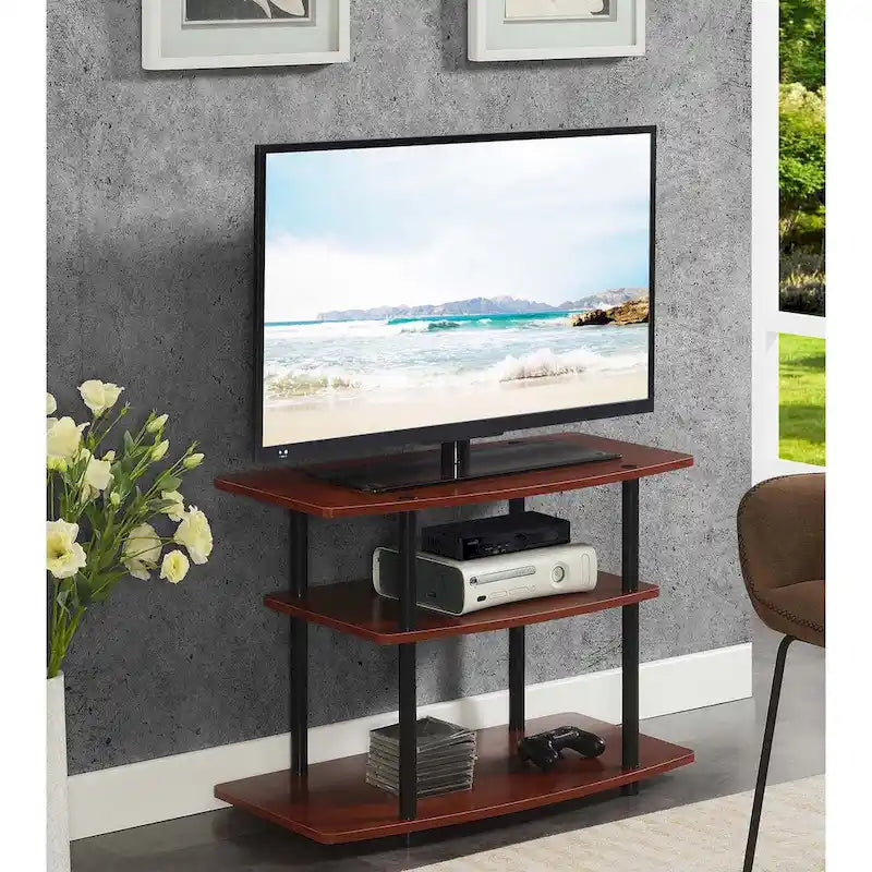 Convenience Concepts Designs2Go No Tools 3 Tier TV Stand 9