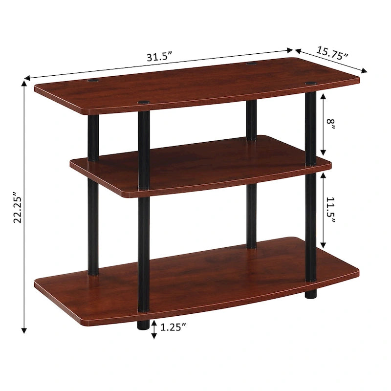 Convenience Concepts Designs2Go No Tools 3 Tier TV Stand 11