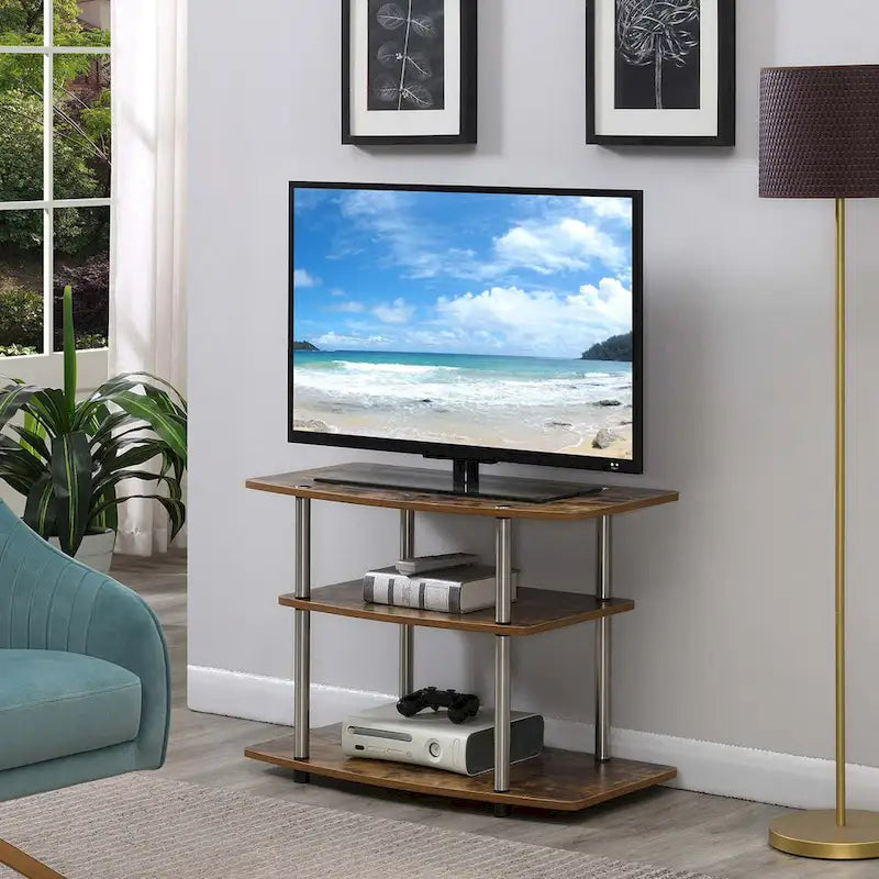 Convenience Concepts Designs2Go No Tools 3 Tier TV Stand 16