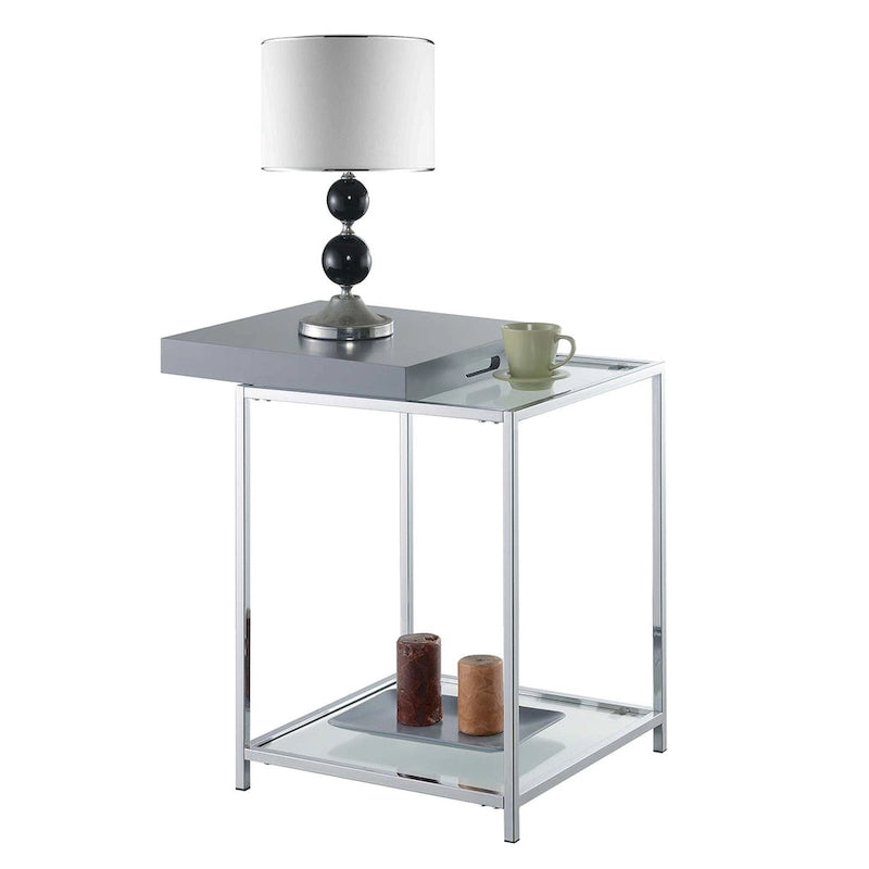 Convenience Concepts Tavolino Palm Beach con ripiano e vassoi rimovibili 8