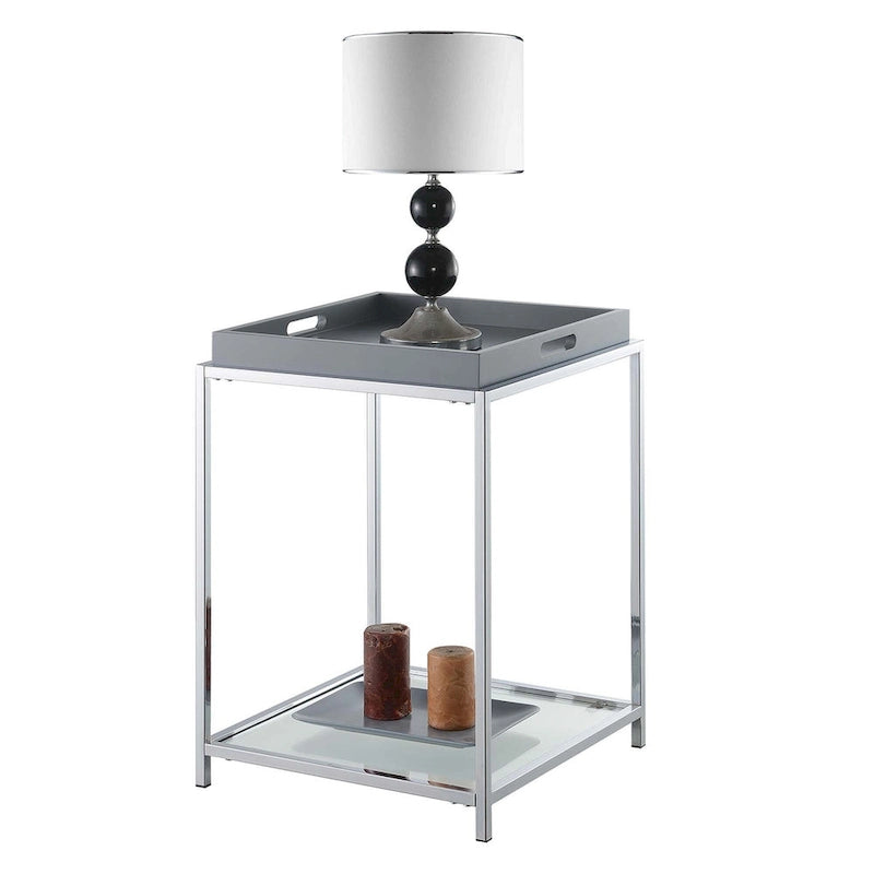 Convenience Concepts Tavolino Palm Beach con ripiano e vassoi rimovibili 9
