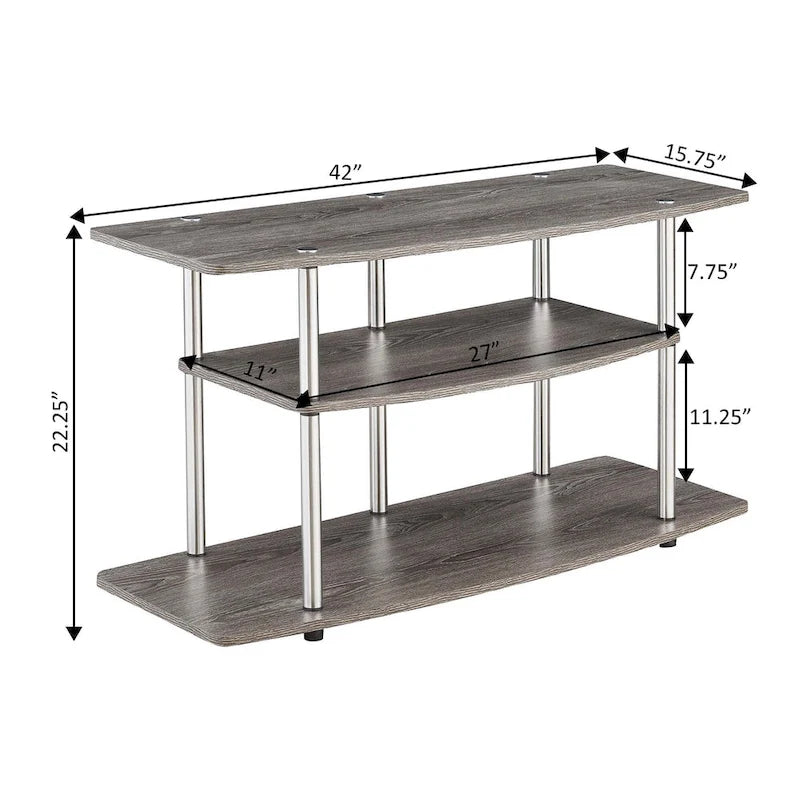 Convenience Concepts Designs2Go No Tools 3 Tier Wide TV Stand 5