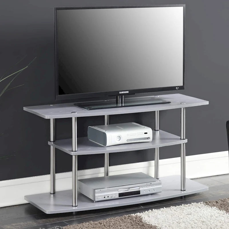 Convenience Concepts Designs2Go No Tools 3 Tier Wide TV Stand 6