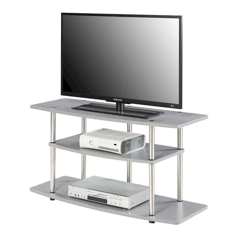 Convenience Concepts Designs2Go No Tools 3 Tier Wide TV Stand 7