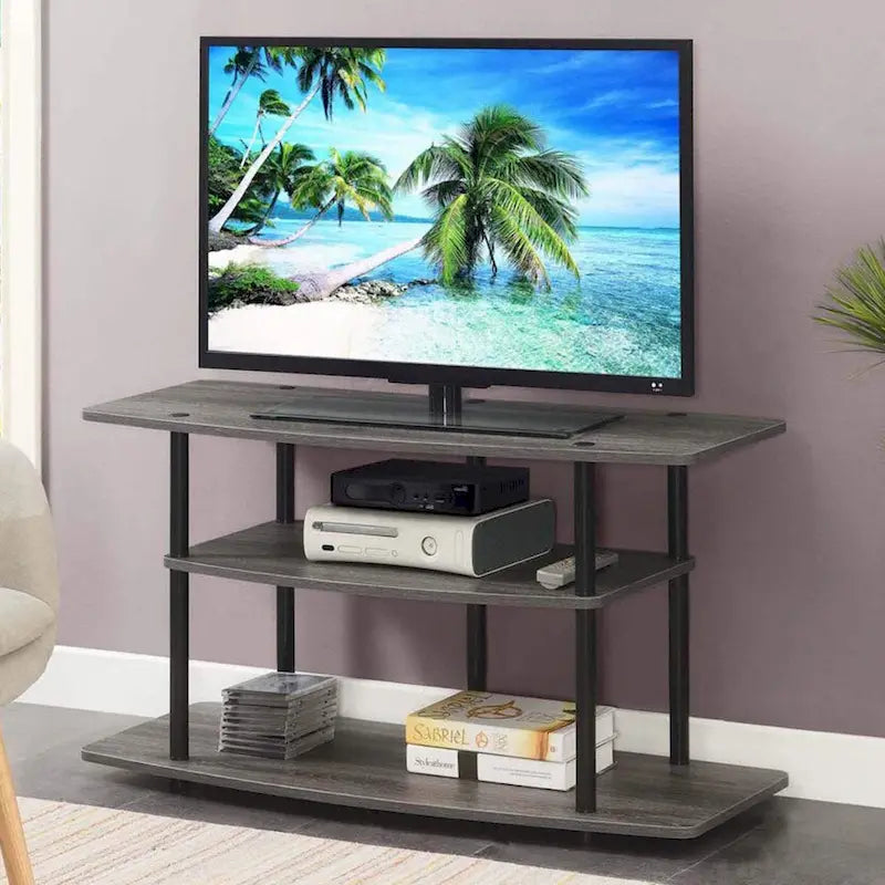 Convenience Concepts Designs2Go No Tools 3 Tier Wide TV Stand 10