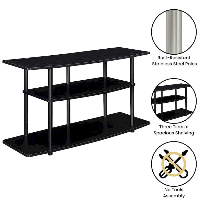 Convenience Concepts Designs2Go No Tools 3 Tier Wide TV Stand 20