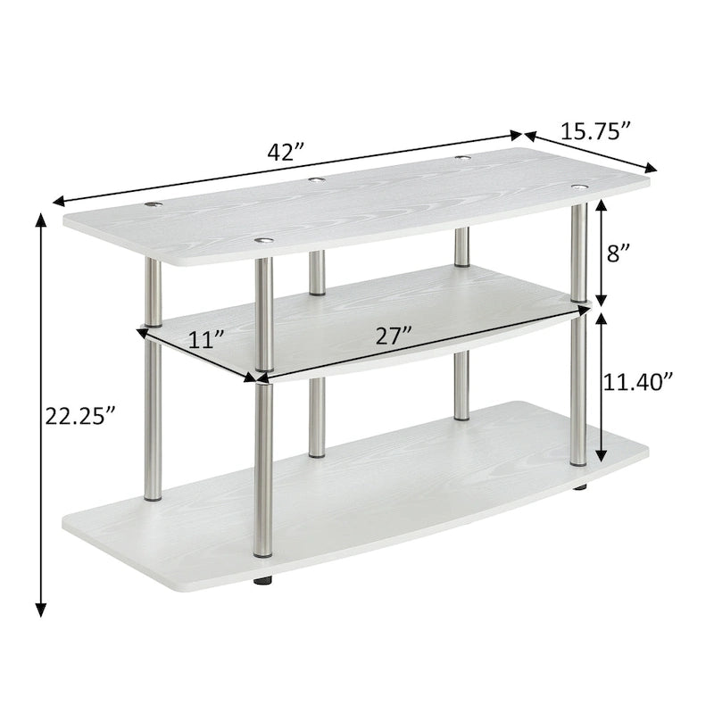 Convenience Concepts Designs2Go No Tools 3 Tier Wide TV Stand 24