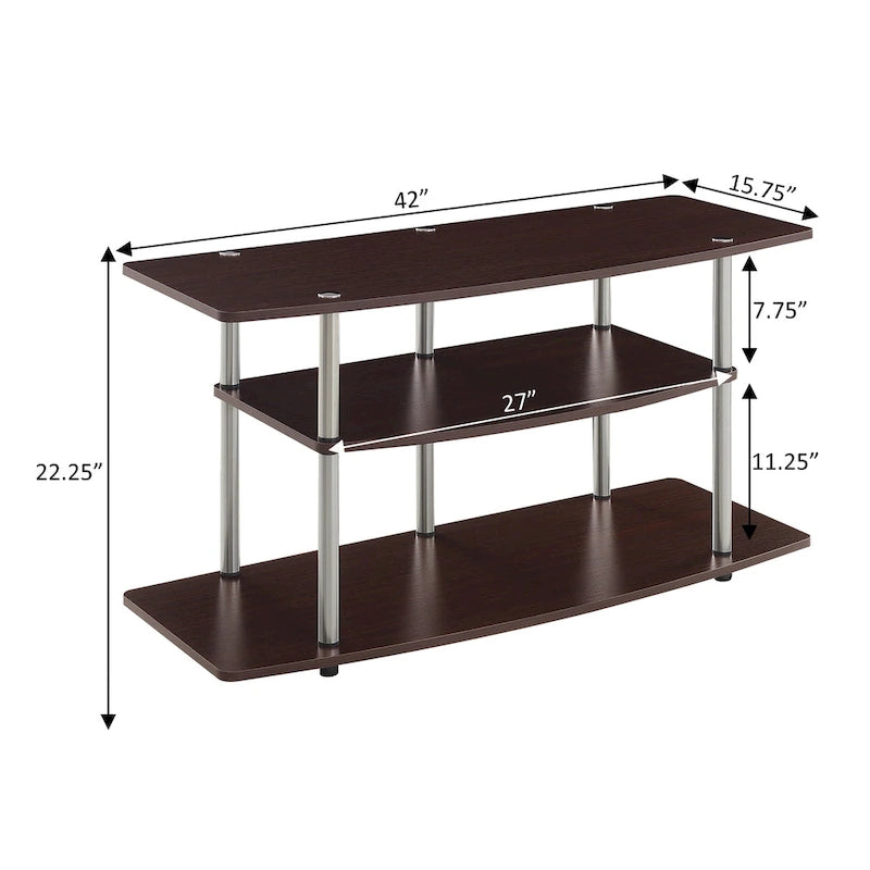 Convenience Concepts Designs2Go No Tools 3 Tier Wide TV Stand 32