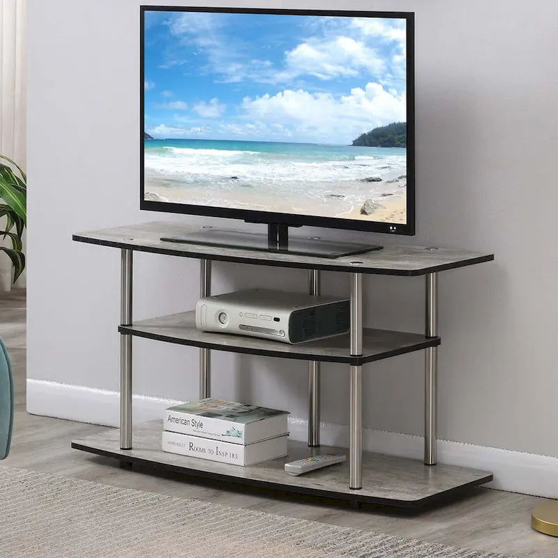 Convenience Concepts Designs2Go No Tools 3 Tier Wide TV Stand 33