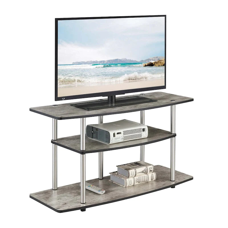 Convenience Concepts Designs2Go No Tools 3 Tier Wide TV Stand 34