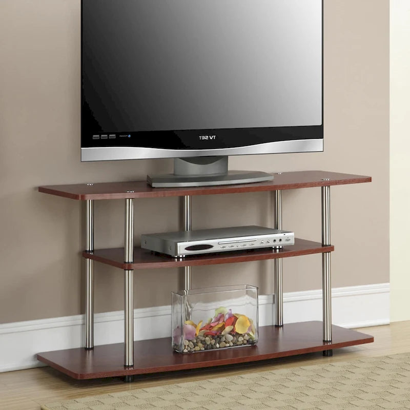 Convenience Concepts Designs2Go No Tools 3 Tier Wide TV Stand 41