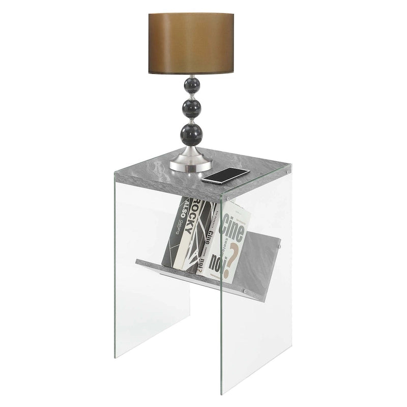 Convenience Concepts Tavolino SoHo in Vetro con Ripiano 6