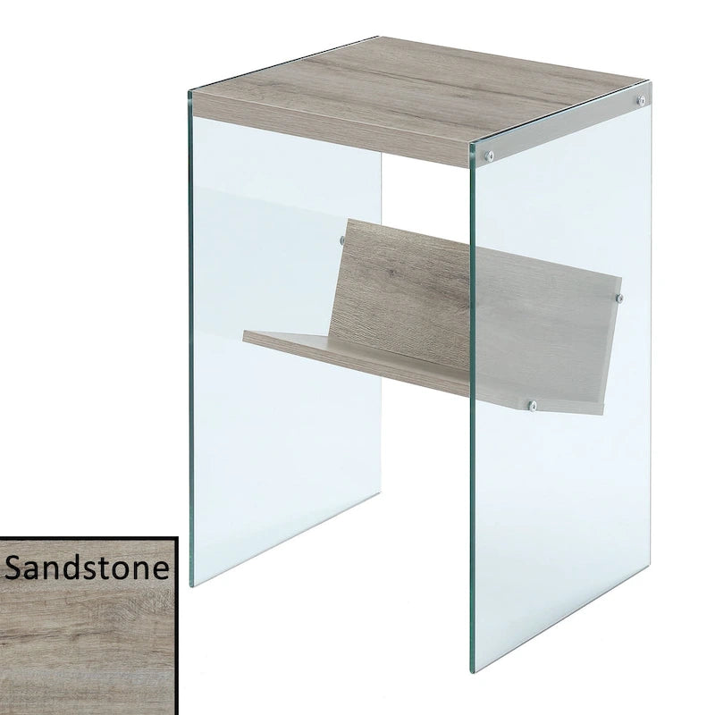 Convenience Concepts Tavolino SoHo in Vetro con Ripiano 16