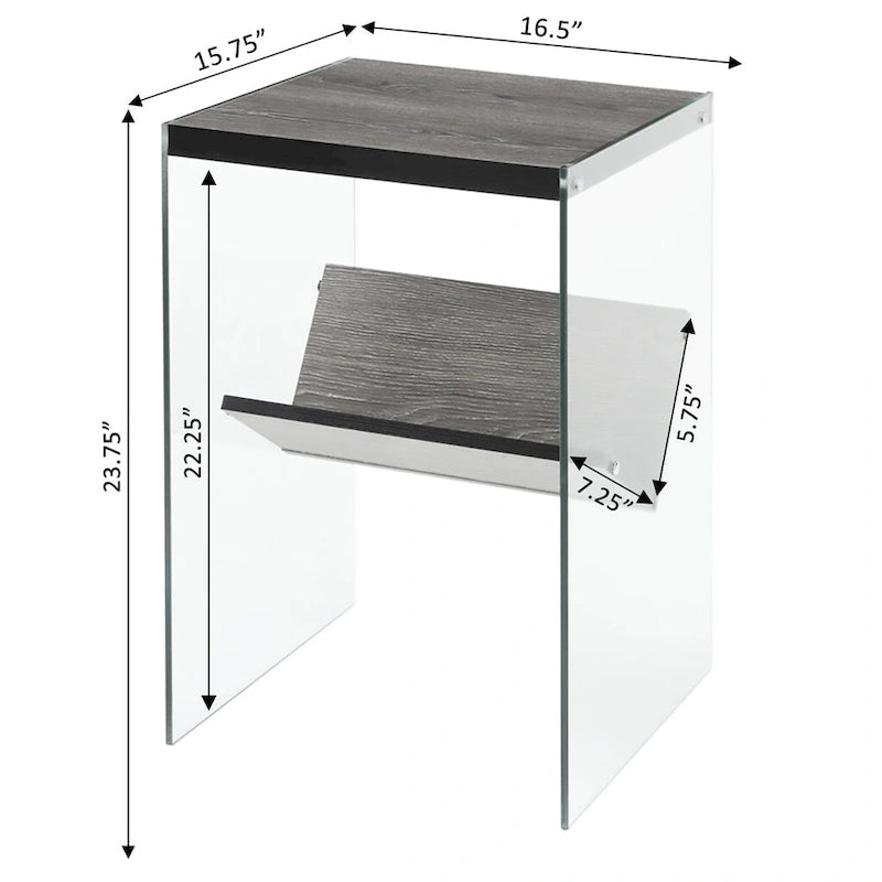Convenience Concepts Tavolino SoHo in Vetro con Ripiano 31