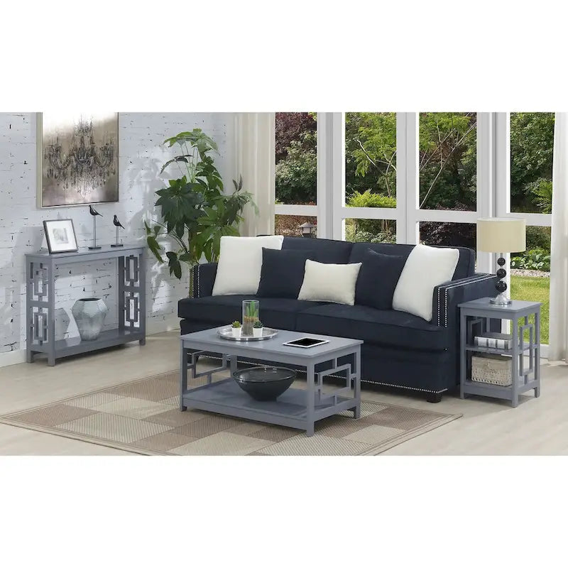 Convenience Concepts Tavolino Finale Town Square con Mensole 11