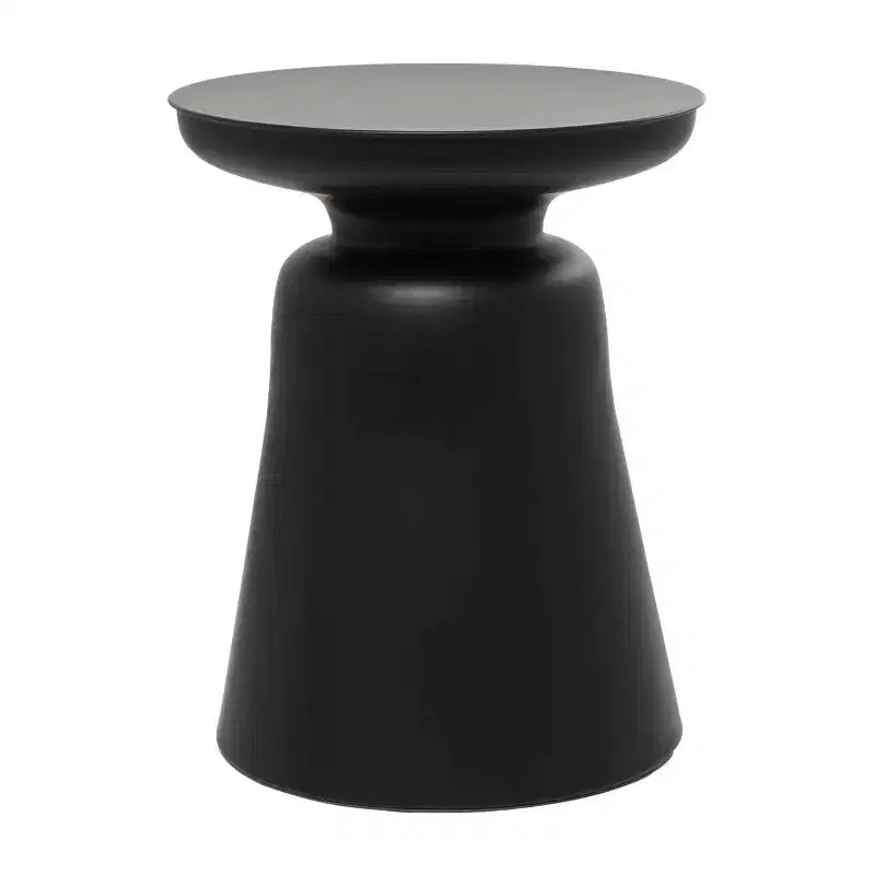 Olivia & May Metal Accent Table with Bell Shaped Base