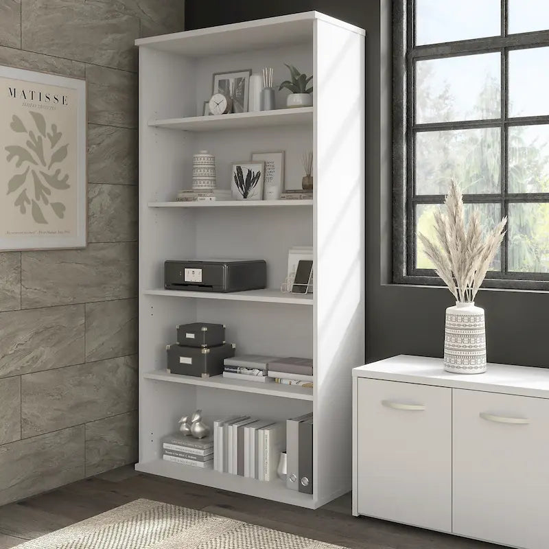 Hybrid Tall 5 Shelf Bookcase by Bush Business Furniture 48
