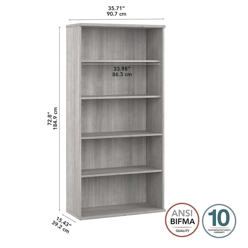 Hybrid Tall 5 Shelf Bookcase by Bush Business Furniture 18
