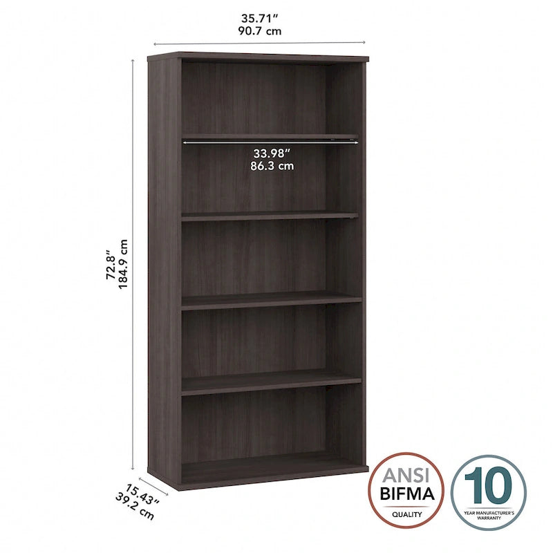 Hybrid Tall 5 Shelf Bookcase by Bush Business Furniture 38