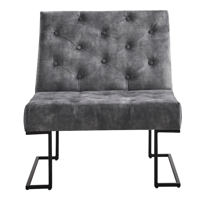 Corvus Savannah Tufted Velvet Upholstered Lounge Accent Chair 24