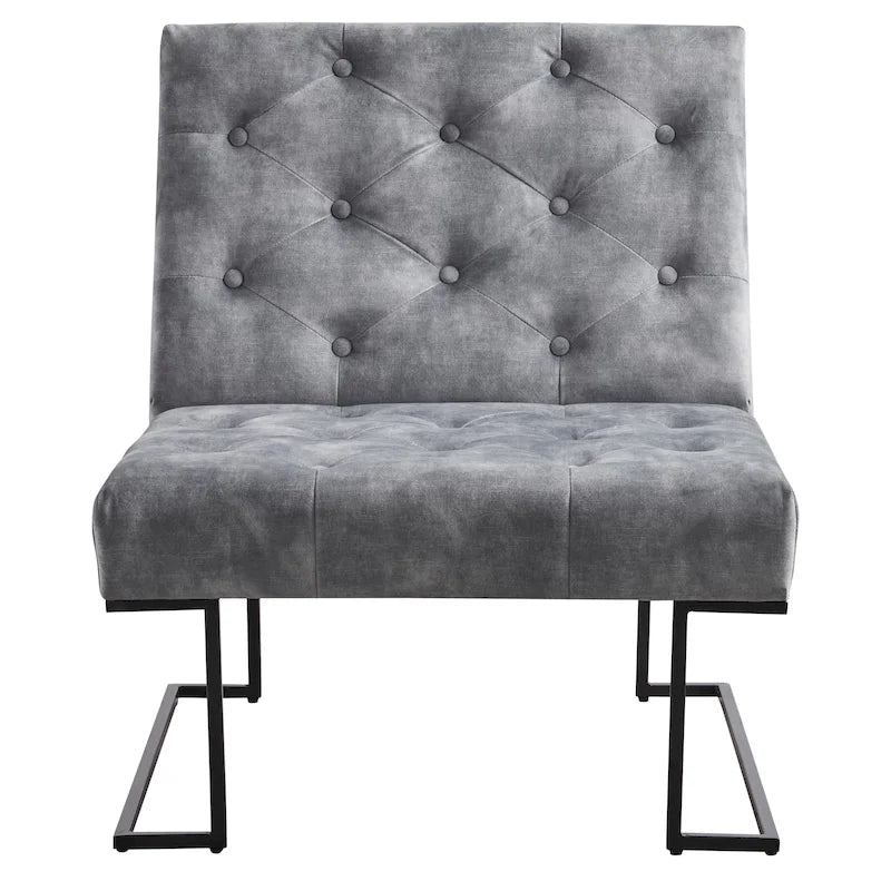 Corvus Savannah Tufted Velvet Upholstered Lounge Accent Chair 25