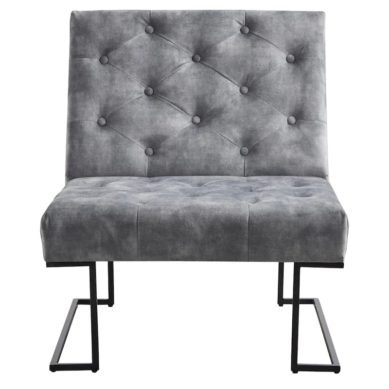 Corvus Savannah Tufted Velvet Upholstered Lounge Accent Chair 12